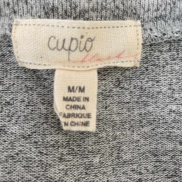 Cupio Grey Dress with Ruffle Sleeves Soft Cozy Essential - Picture 8 of 9